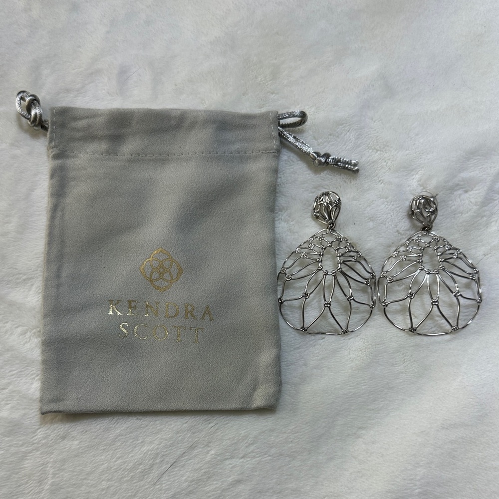 Kendra Scott Silver Filigree Earrings